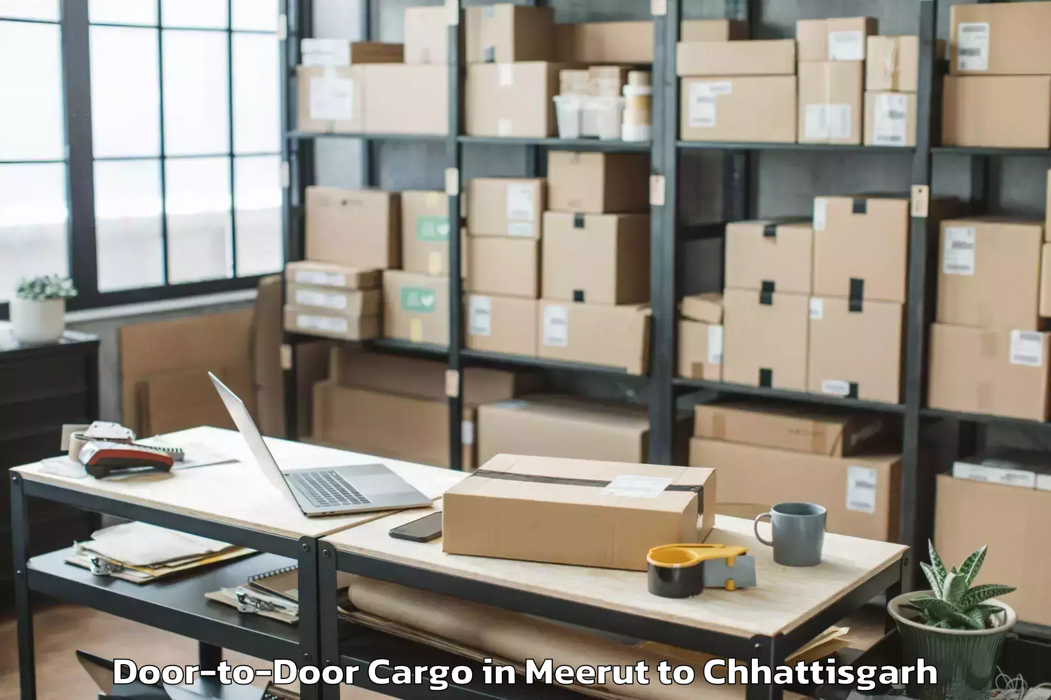 Book Your Meerut to Kanker Door To Door Cargo Today